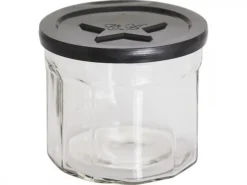 Chic Antique Französisches Marmeladenglas schwarzer Deckel