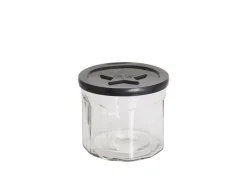 Chic Antique Französisches Marmeladenglas schwarzer Deckel