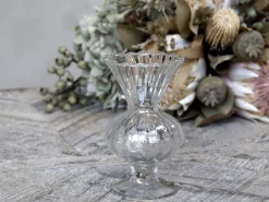 Chic Antique Glasvase auf Fuß
