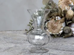 Chic Antique Glasvase auf Fuß