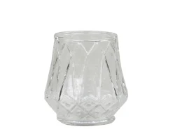 Chic Antique Glasvase mit Diamantmuster