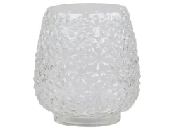 Chic Antique Glasvase mit Blumenmuster