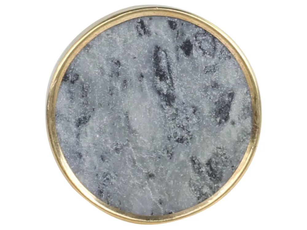 Chic Antique Griff aus Marmor mit Messingkante