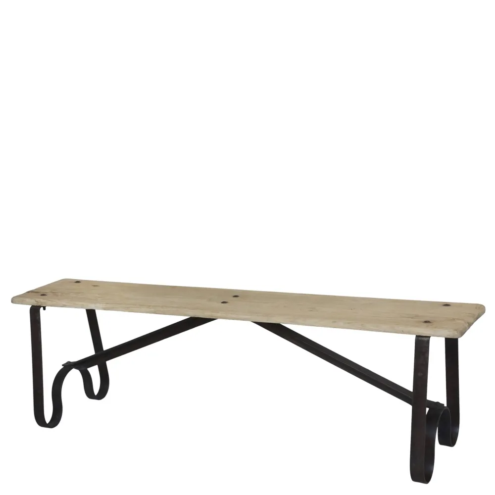 Chic Antique Grimaud Sitzbank mit Beinen aus Eisen