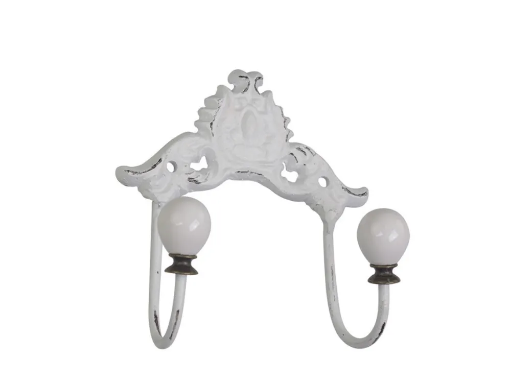 Chic Antique Hakenleiste mit Porzellangriffen