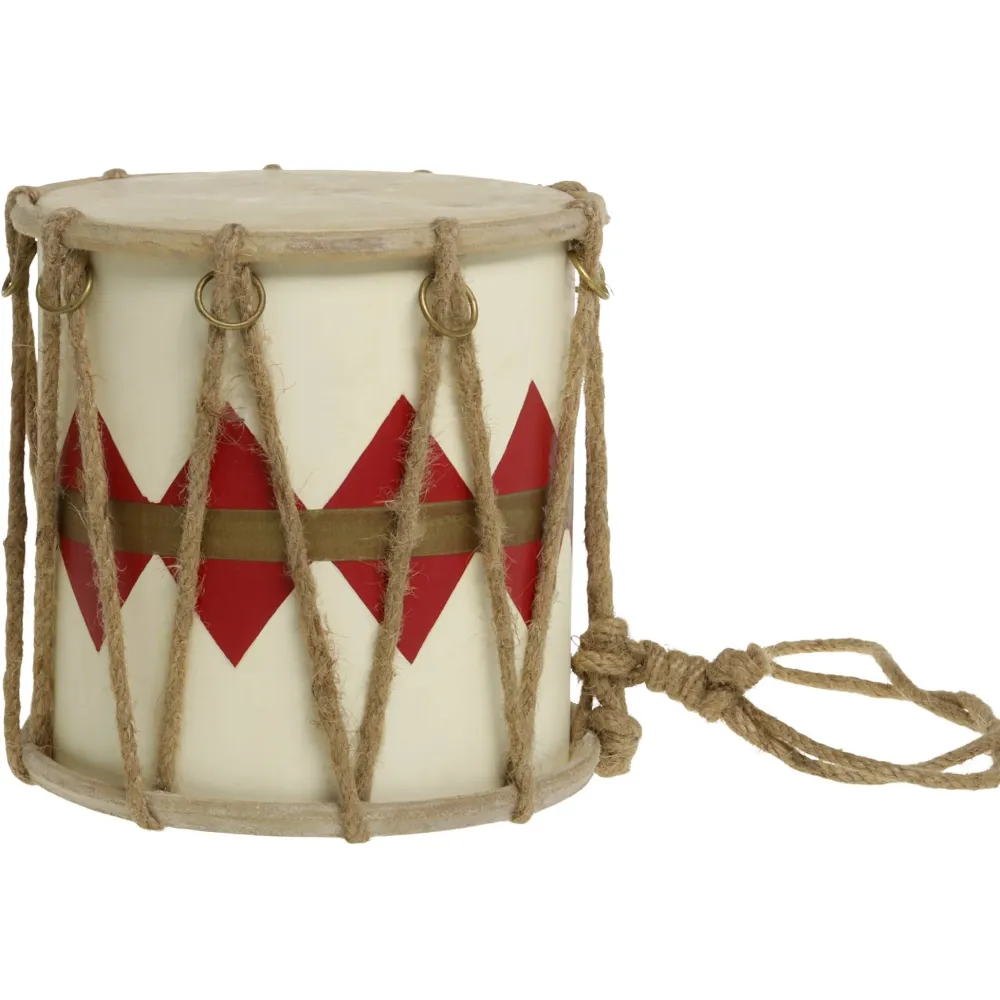 Chic Antique Handgemachte Vintage Trommel mit Leder