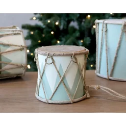 Chic Antique Handgemachte Vintage Trommel mit Leder