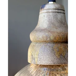 Chic Antique Hängelampe mit Holzzierhülse