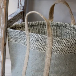 Chic Antique Jute Korbtasche mit Henkel