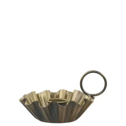 Chic Antique Kammerleuchter mit Rillen antik messing