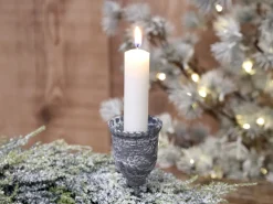 Chic Antique Kerzenhalter mit Spieß zink