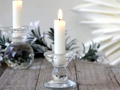 Chic Antique Kerzenständer aus Glas