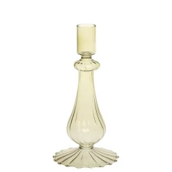 Chic Antique Kerzenständer in Olivenfarbe