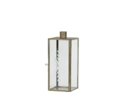 Chic Antique Kerzenständer Glas und Metall mit Schliff