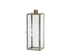 Chic Antique Kerzenständer Glas und Metall mit Schliff