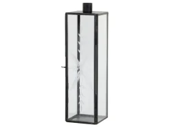 Chic Antique Kerzenständer Glas und Metall mit Schliff