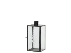 Chic Antique Kerzenständer Glas und Metall mit Schliff