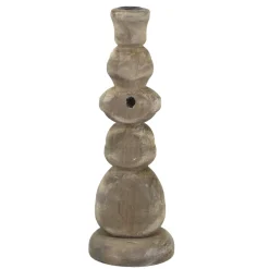 Chic Antique Kerzenständer aus Holz