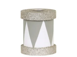 Chic Antique Kerzenständer Trommel mit Glitzer