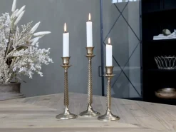 Chic Antique Kerzenständer für Stabkerze antique messing