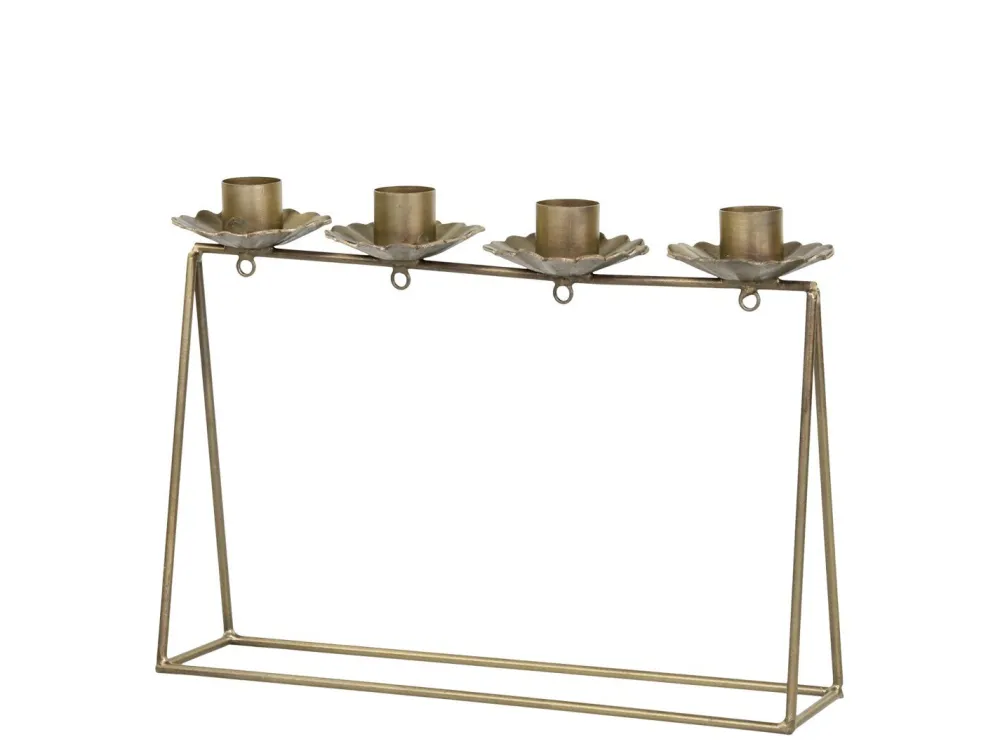 Chic Antique Kerzenständer mit 4 Haltern für Stabkerzen