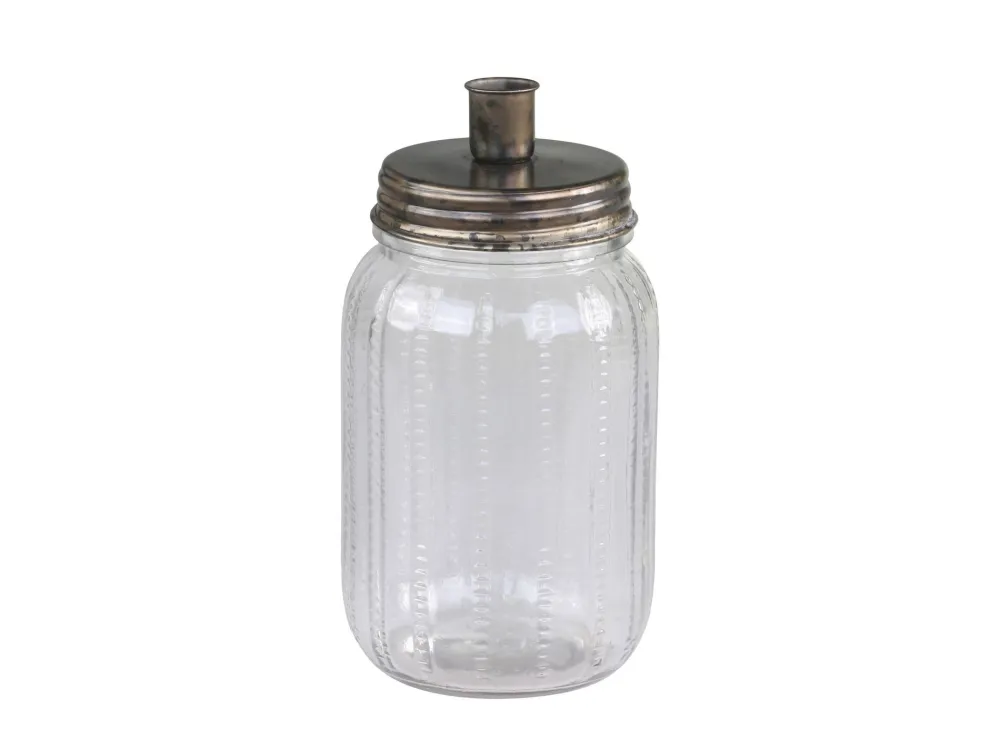 Chic Antique Kerzenständer mit Glasbehälter