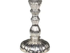 Chic Antique Kerzenständer mit Rillen Antik Silber