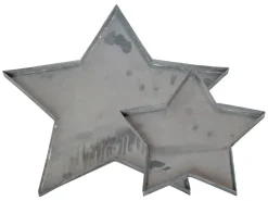 Chic Antique Kerzentablett Dekotablett Stern 2er