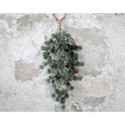 Chic Antique Künstlicher Zedernbaumzweig mit Zapfen zum Aufhängen