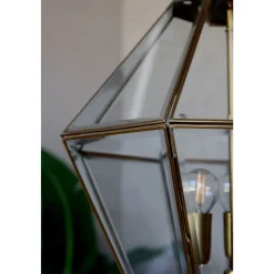 Chic Antique Kronleuchter Antik Messing mit Glas