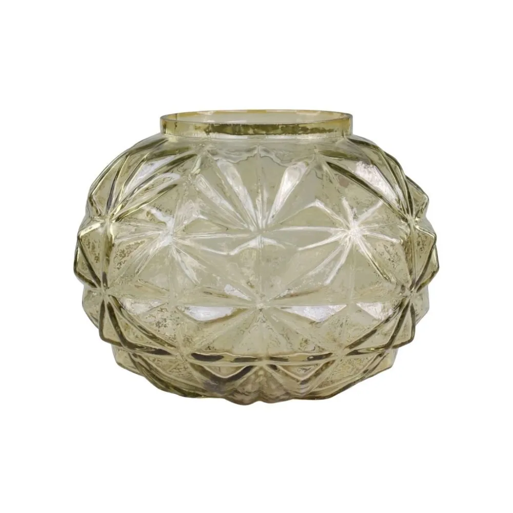 Chic Antique Kugelförmige Vase mit Schliff