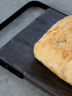 Chic Antique Laon Tapasbrett Mangoholz mit Eisen Henkel