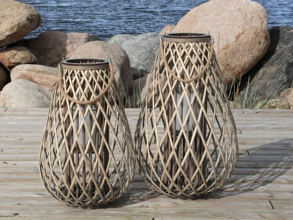 Chic Antique Laterne geflochten