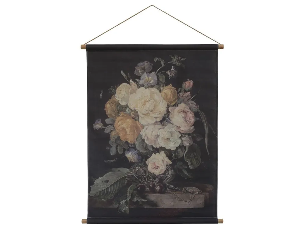 Chic Antique Leinwandbild mit Blumendruck