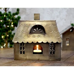 Chic Antique Lichthaus Doppelhaus aus Metall