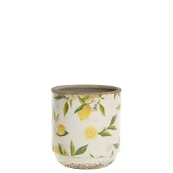 Chic Antique Limone Blumentopf mit Zitronenmotiv