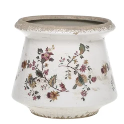 Chic Antique Nancy Blumentopf Typ 3 mit Blumenmotiv