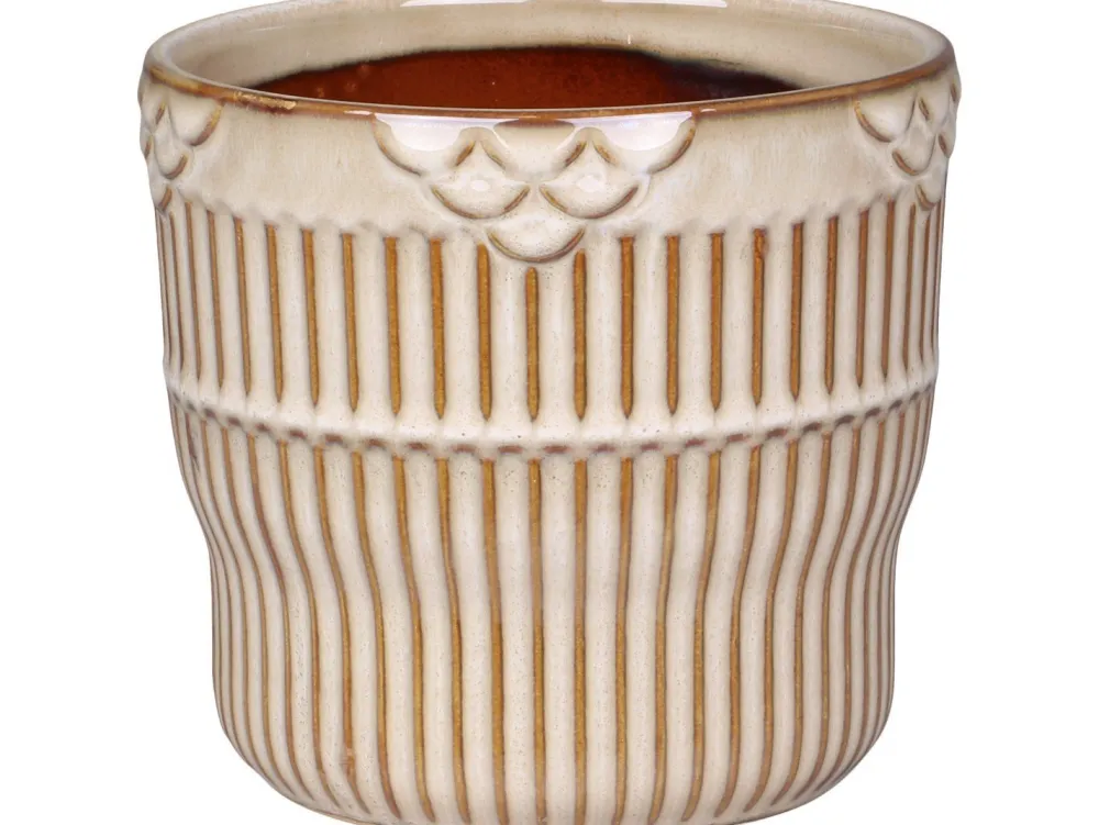 Chic Antique Nimes Übertopf mit Rillen