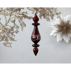Chic Antique Ornament aus Glas mit Glitzer
