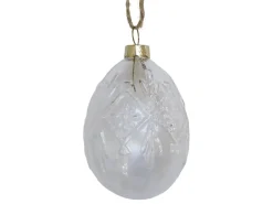 Chic Antique Osterei mit Muster aus Glas