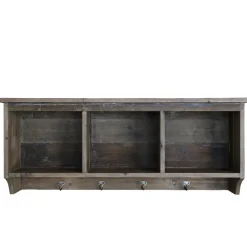 Chic Antique Regalbrett mit 3 Fächern und 4 Haken