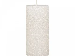 Chic Antique Rustikale Stumpenkerze mit Glitzer