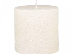 Chic Antique Rustikale Stumpenkerze mit Glitzer