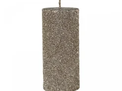 Chic Antique Rustikale Stumpenkerze mit Glitzer