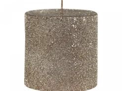 Chic Antique Rustikale Stumpenkerze mit Glitzer