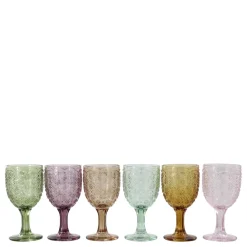 Chic Antique Saint-Émilion großes Weinglas mit Muster 6er