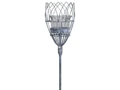 Chic Antique Spieß für Teelichthalter mit Glas aus Eisen