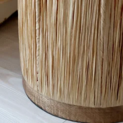 Chic Antique Stehlampe in natürlichem Geflecht