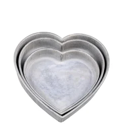 Chic Antique Tablett Herzform 3er-Set