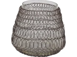 Chic Antique Teelichthalter Hurricane mit fil de fer Netz